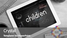  Presentation with autism children - Audience pleasing PPT layouts consisting of autism awareness month against medical backdrop and a gray colored foreground