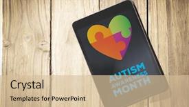  Presentation with autism awareness - Audience pleasing PPT theme consisting of autism awareness month against overhead backdrop and a lemonade colored foreground