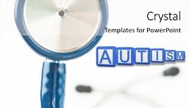  Presentation with building blocks - Amazing presentation theme having autism building blocks against part backdrop and a white colored foreground