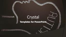  Presentation with autism - PPT theme consisting of autism drawn on blackboard background and a tawny brown colored foreground