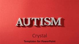  Presentation with autism - Cool new presentation theme with autism-word-on-red-background backdrop and a red colored foreground