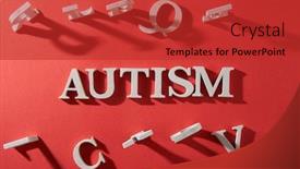  Presentation with autism - Amazing presentation theme having autism-word-on-red-background backdrop and a red colored foreground