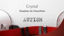  Presentation with autism - Slides having autism-word-written background and a white colored foreground
