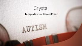  Presentation with autism - Slide set with autism-word-written background and a white colored foreground