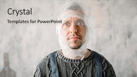  Presentation with stretch - Beautiful theme featuring autistic - autist with stretch film backdrop and a light gray colored foreground