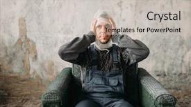  Presentation with stretch - Amazing slide set having autistic - autist with stretch film backdrop and a light gray colored foreground