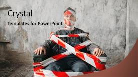  Presentation with autistic - Amazing PPT theme having autistic sitting on a chair backdrop and a light gray colored foreground