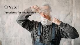  Presentation with packaging - Theme having autistic with packaging film background and a soft green colored foreground