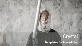  Presentation with autistic - Audience pleasing presentation consisting of autistic wraps his face backdrop and a  colored foreground