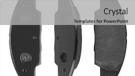  Presentation with car brake - Slides featuring auto brakes - car brake pads isolated background and a light gray colored foreground