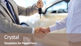  Presentation with auto - Slide set featuring auto business car sale deal background and a coral colored foreground