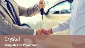  Presentation with auto - Audience pleasing theme consisting of auto business car sale deal backdrop and a coral colored foreground