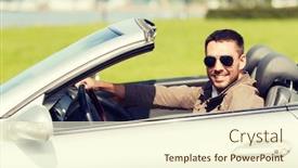  Presentation with auto - PPT layouts featuring auto-business-transport-leisure background and a cream colored foreground