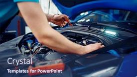  Presentation with checks - Theme with auto-electrician-checks-electrical-circuits background and a ocean colored foreground