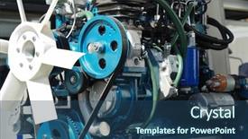  Presentation with engine - Amazing presentation theme having auto expo - big new engine backdrop and a ocean colored foreground