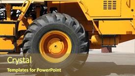  Presentation with wheel - Theme consisting of auto expo - big yellow wheel of new background and a tawny brown colored foreground