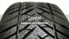  Presentation with tire - PPT theme having auto expo - tire on white background background and a dark gray colored foreground