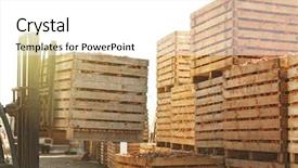  Presentation with sliced fresh papaya on wooden - Slide deck featuring auto industry fait - wooden crates with freshly harvested background and a white colored foreground