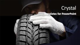  Presentation with auto - Slide deck enhanced with auto-mechanic-checking-a-car background and a wine colored foreground