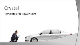  Presentation with auto - Amazing PPT layouts having auto-mechanic-kneeling-in-front backdrop and a white colored foreground