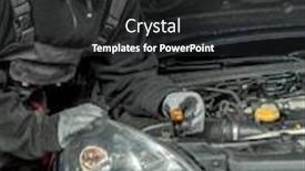  Presentation with auto - Colorful slide deck enhanced with auto mechanic replacing winker bulb in passenger car backdrop and a dark gray colored foreground