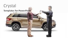  Presentation with suv - Presentation theme enhanced with auto-mechanic-returning-keys background and a white colored foreground