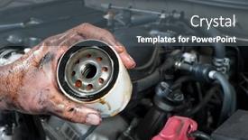  Presentation with old car - Audience pleasing PPT layouts consisting of auto-mechanic-shows-an-old backdrop and a dark gray colored foreground