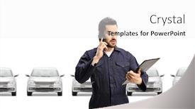  Presentation with auto - PPT theme enhanced with auto-mechanic-talking background and a white colored foreground
