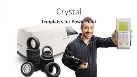  Presentation with van terminal - Beautiful slides featuring auto-mechanic-with-a-white backdrop and a white colored foreground