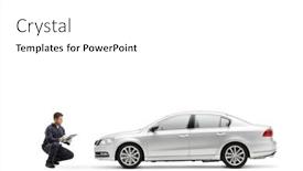  Presentation with auto - Audience pleasing theme consisting of auto-mechanic-worker-checking backdrop and a white colored foreground