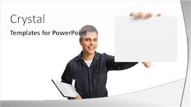  Presentation with auto - Presentation with auto-mechanic-worker-holding background and a white colored foreground