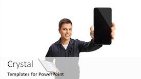  Presentation with auto - Amazing presentation theme having auto-mechanic-worker-holding backdrop and a white colored foreground