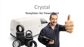  Presentation with auto - Beautiful presentation theme featuring auto-mechanic-worker backdrop and a white colored foreground