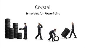  Presentation with tires - Theme featuring auto-mechanic-workers-carrying-car background and a white colored foreground