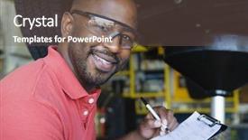  Presentation with auto repair - Slide set with auto mechanic background and a violet colored foreground