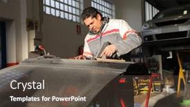  Presentation with auto - Theme with auto mechanic background and a dark gray colored foreground