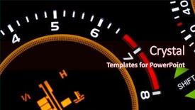  Presentation with instrument - Presentation theme with auto meter - dashboard instrument panel detail background and a wine colored foreground