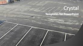  Presentation with car park - Theme consisting of outdoor car park background and a gray colored foreground