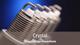  Presentation with auto parts - Cool new presentation with auto parts - spark plug on blue background backdrop and a gray colored foreground