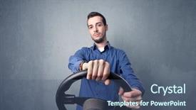  Presentation with black wedding holding hands - Amazing PPT layouts having auto pilot - young man holding black steering backdrop and a  colored foreground