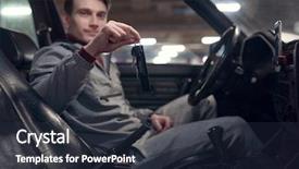  Presentation with black-man - Beautiful presentation featuring auto profile - image of side of man backdrop and a tawny brown colored foreground