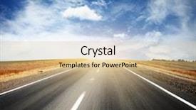  Presentation with asphalt road - Theme featuring auto racing - asphalt blurry road and bright background and a lemonade colored foreground