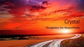  Presentation with blue eyes technology high tech - Slides consisting of auto racing - high-speed highway against the blue background and a red colored foreground