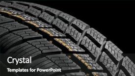  Presentation with tire - Colorful PPT layouts enhanced with auto racing - new winter tire closeup backdrop and a dark gray colored foreground