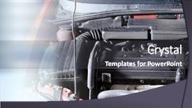  Presentation with car engine - Theme enhanced with auto repair - broken car engine background and a dark gray colored foreground