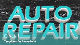  Presentation with auto industry - PPT theme with auto-repair-auto-repair-sign and a  colored foreground