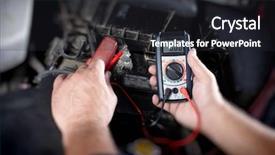  Presentation with auto repair - Audience pleasing PPT layouts consisting of auto repair garage car maintenance backdrop and a wine colored foreground