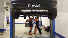  Presentation with auto repair - Presentation theme consisting of auto repair background and a dark gray colored foreground