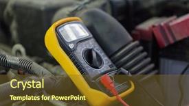  Presentation with wire auto - Presentation with auto service repair and maintenance background and a  colored foreground