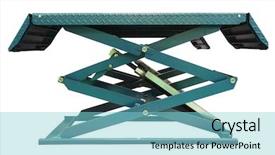  Presentation with auto repair - Slide deck having auto tools - image of a car repair background and a seafoam green colored foreground